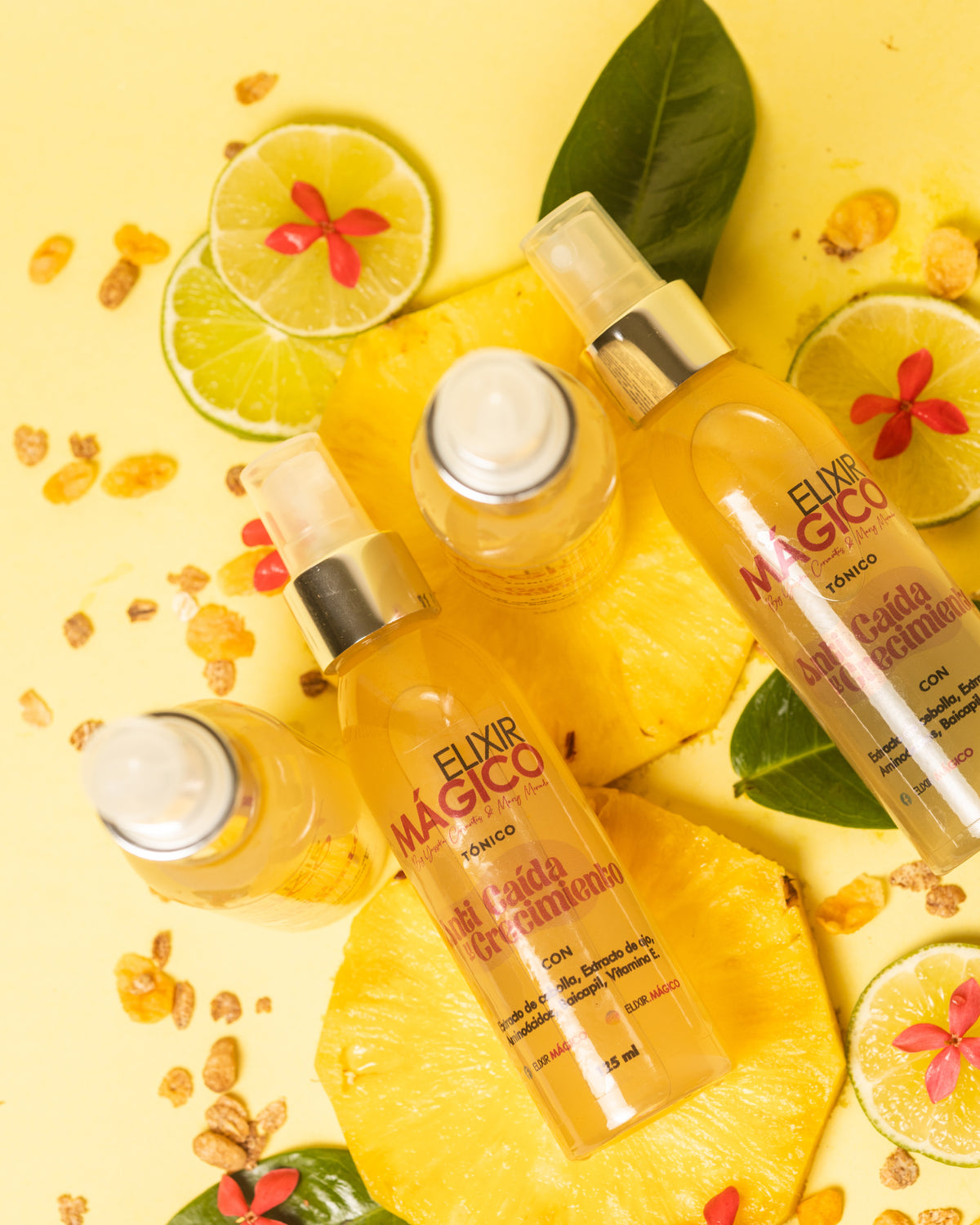 Tónico capilar Elixir Mágico aplicado en el cuero cabelludo