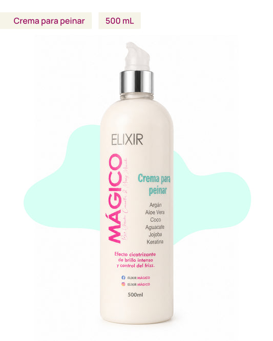 Crema para peinar Elixir Mágico 500ml sin enjuague, control de frizz