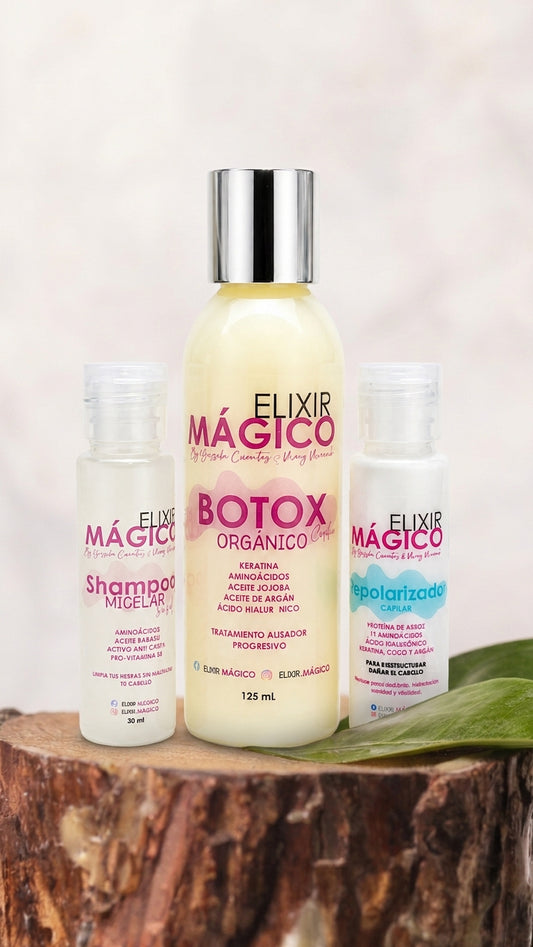 Cabello liso y con brillo después del Bótox Capilar Elixir Mágico