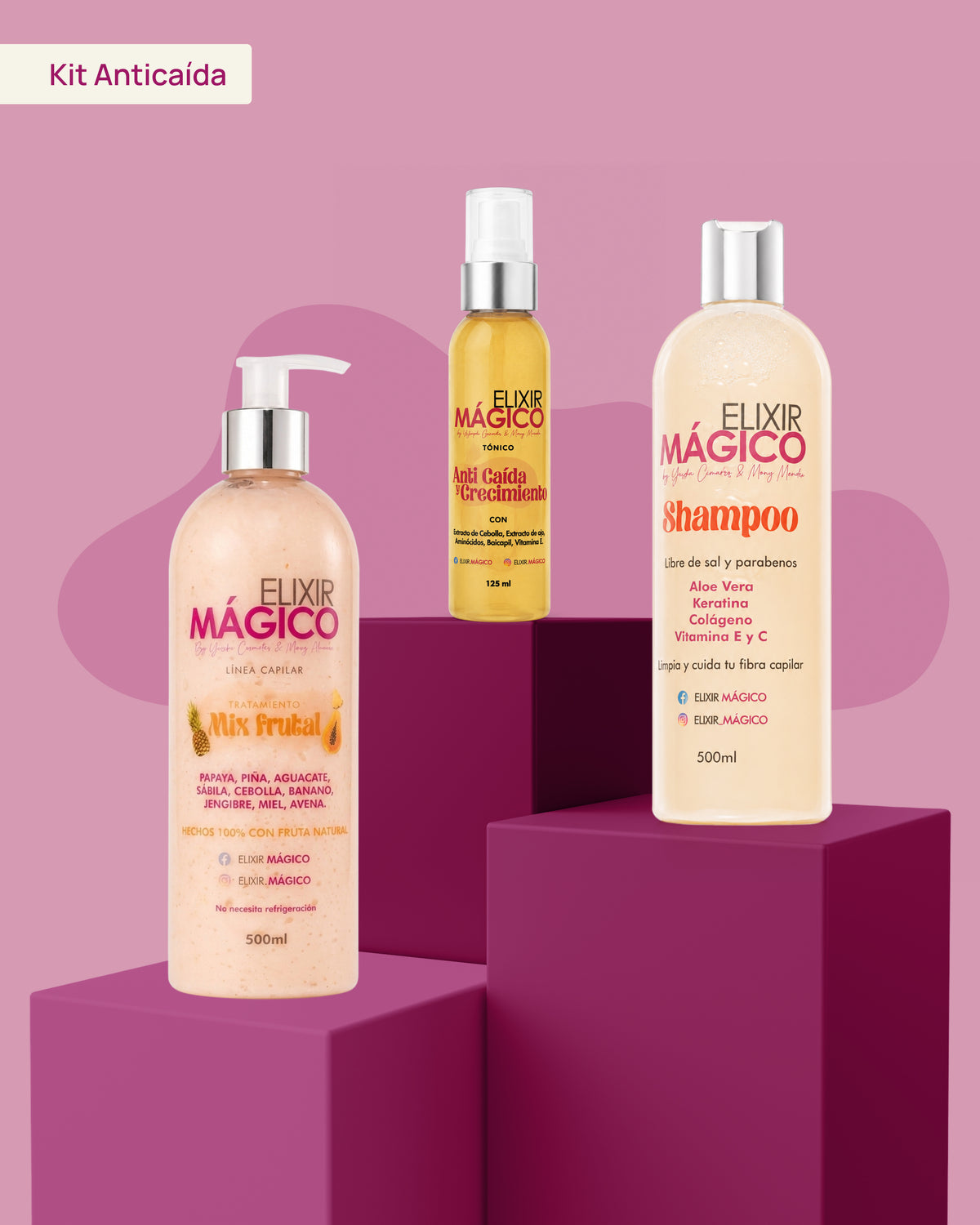 Kit Anticaída Elixir Mágico para cuero cabelludo y cabello débil