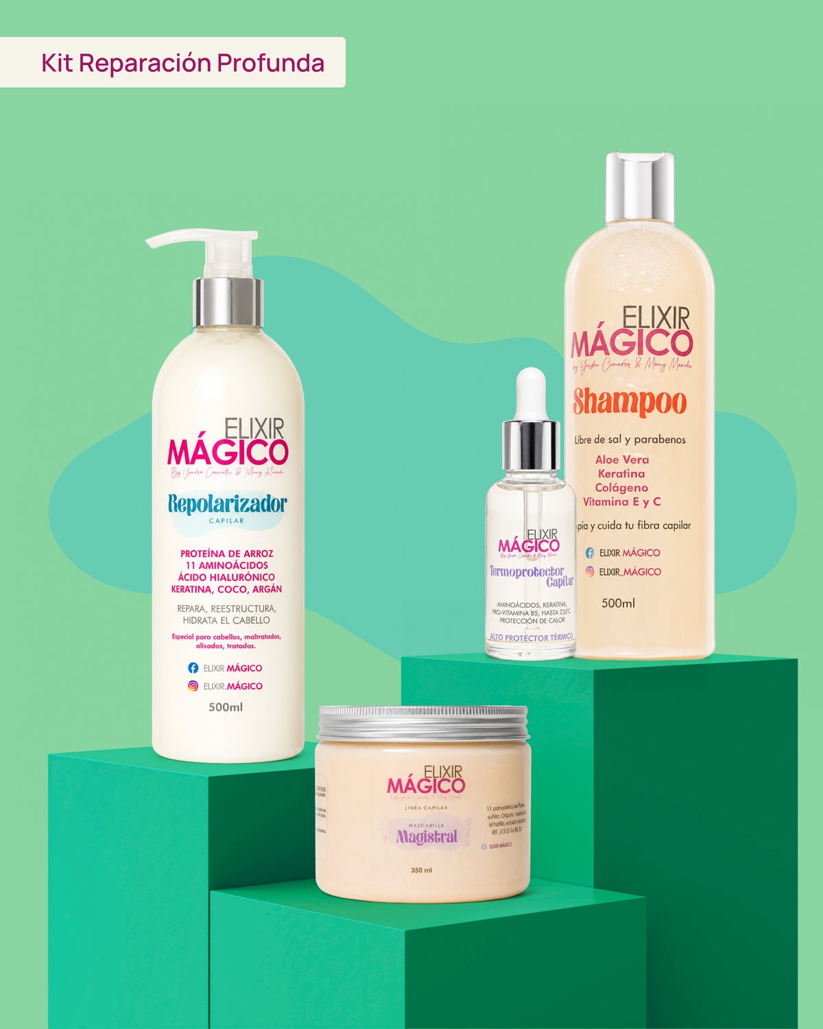 Kit Reparación Profunda Elixir Mágico para cabello con daño visible